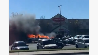 Billings, Montana: Asphalt-Mixing Truck Erupts in Flames, Prompting Evacuations - Video