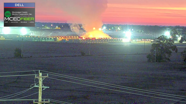 Fire at Farmers First Gin Draws Emergency Crews Near Dell, Arkansas