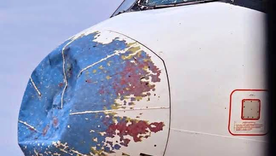 Yemenia Airways Airbus A320 Damaged by Hail on Flight to Amman, Jordan - Photos