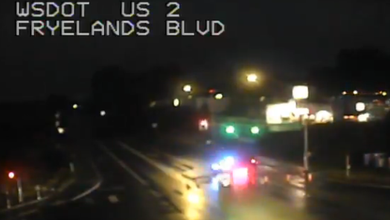 US 2 Closed in Both Directions West of Monroe, Washington, After Collision 3 US 2 Closed in Both Directions West of Monroe, Washington, After Collision