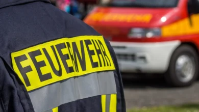 Linienbus gerät bei Ostrach in Brand