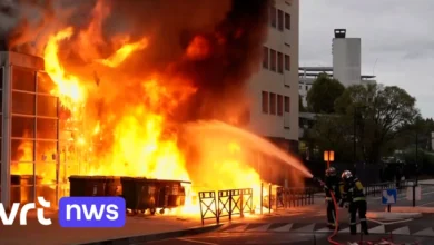 Middelbare school in Nantes vliegt in brand tijdens leerlingenprotest in Frankrijk